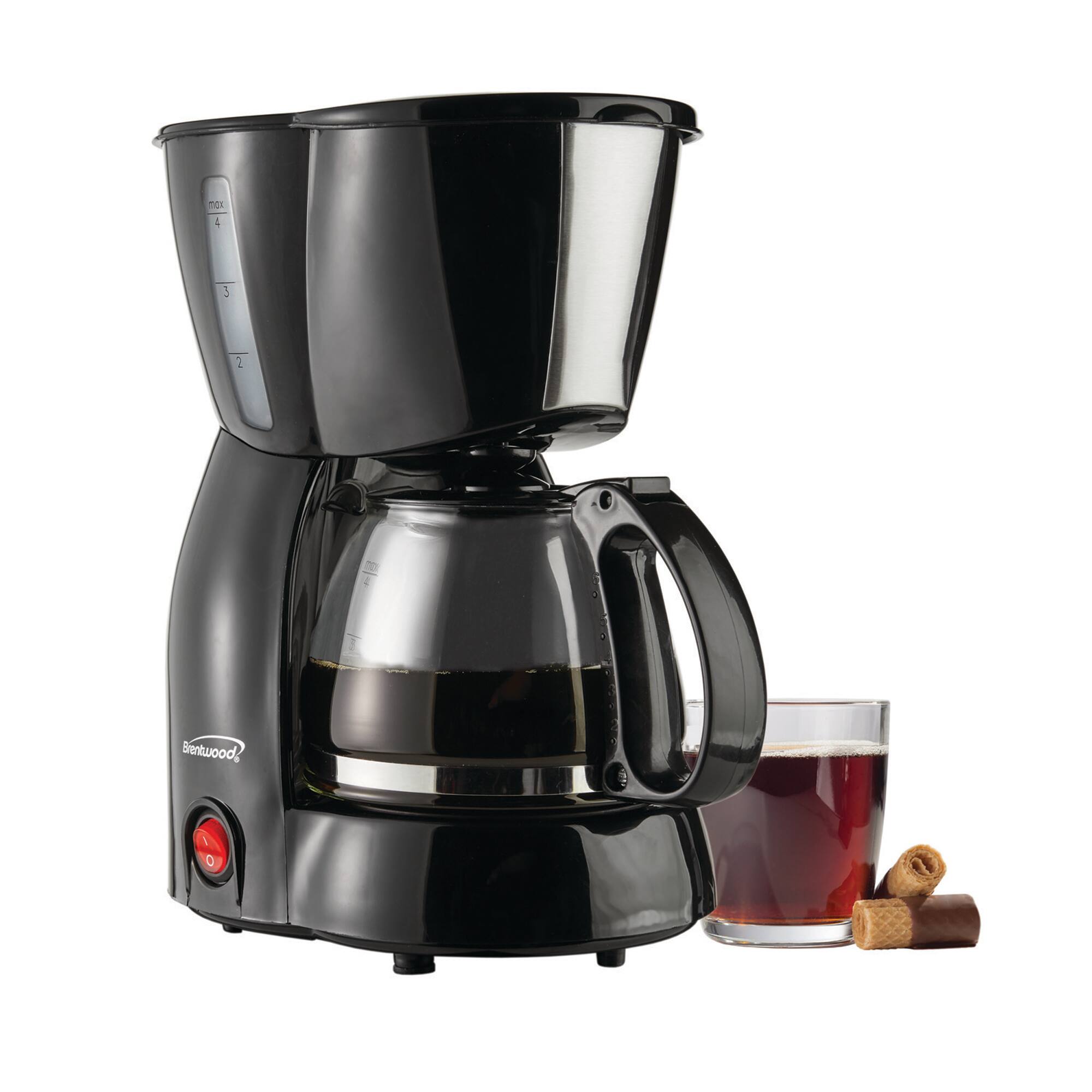 Brentwood 4-Cup Black Coffee Maker
